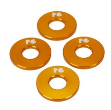 Porkchop BMX ALUMINUM Bicycle Axle Washers for 3/8" axles - GOLD SET OF 4 