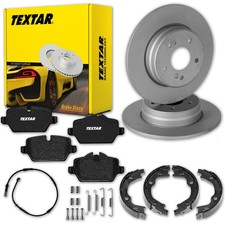 TEXTAR BREMSSCHEIBEN + BELÄGE + HANDBREMSE HINTEN passend für BMW 3er E90 E92