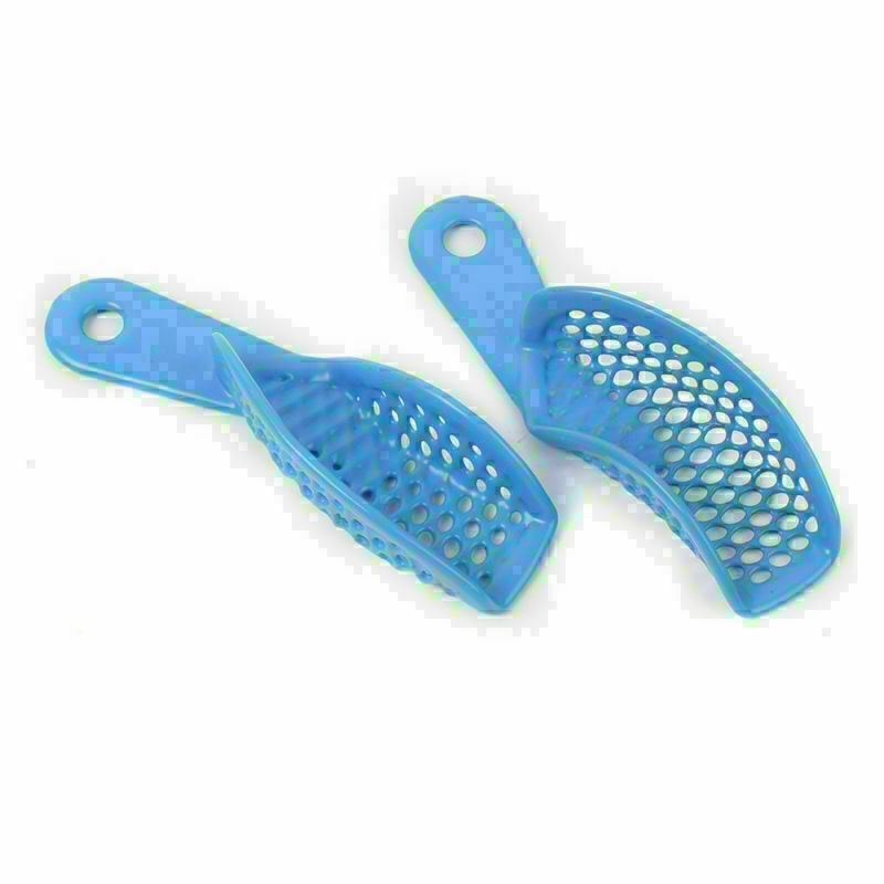 10PCS Dental Supplies Plastic-Steel Impression Trays Autoclavable Denture Model