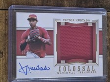 2024 NATIONAL TREASURES COLOSSAL VICTOR HURTADO AUTO #36/49 + 25 MLB CARDS 😎 