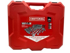 Craftsman Mechanics Tool Set 105 Pcs Saemetric Wcase 14 38 Cmmt12123