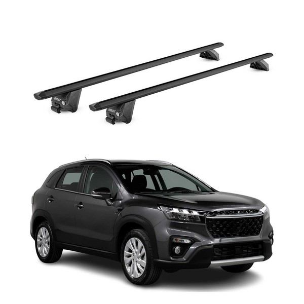 DachträGer GrundtäGer FüR Suzuki S-Cross 2022-2026 100Kg Alu Schwarz 2 Tlg ABE-image
