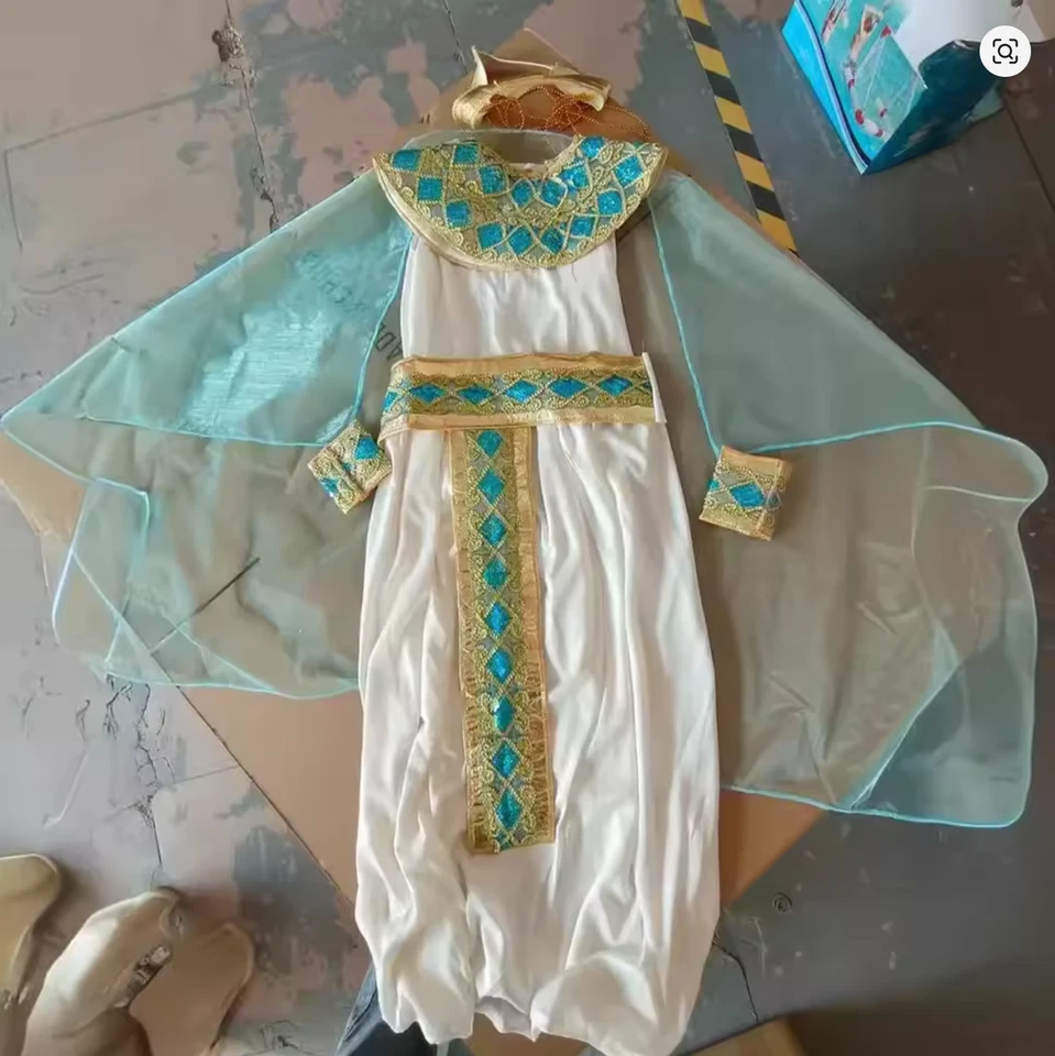 Child Cleopatra Costume Girls Halloween Fancy-Dress Size (12-14) - Image 2 of 4