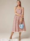 J. Crew Embroidered apron dress in Block Print Size 4 Warm Sesame Red New NWT