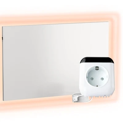 VIESTA® Chauffage mural infrarouge avec thermostat [TÉLÉCOMMANDE +CONTRÔLE WIFI] - Photo 1/4