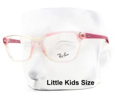 Ray-Ban Kids Eyeglasses RB1591 3806 Crystal Pink Clear Mix 46mm Little Kids Size