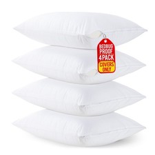 Set of 4 Pillow Protectors with Zipper Toddler Size, Pillow Covers