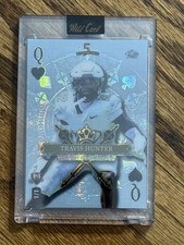 1/1 RC Queen of hearts Travis Hunter front, backside 1/1 RC Queen hearts Sanders