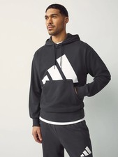 Adidas Essentials Big Logo French Terry Hoodie Mens Small IN6164 Pullover
