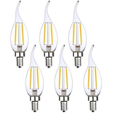 25 Watt Equivalent Candelabra Bulbs Warm White 2700K Chandelier Bulb, E12 Bul...