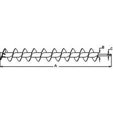 Inner Unloading Auger fits John Deere 6600 6601 6602 AH75731 AH85409