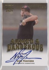2012 Leaf Ultimate Draft Armed & Dangerous Gold 5/10 Nick Travieso Auto 0b5