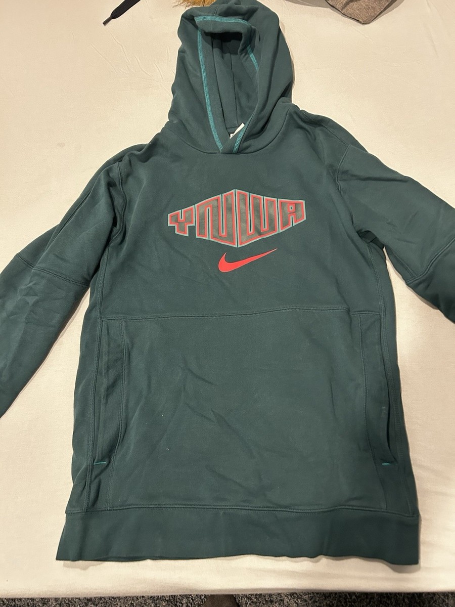 LIVERPOOL FC 2022-2023 YNWA GREEN NIKE TRAVEL FLEECE HOODED JUMPER
