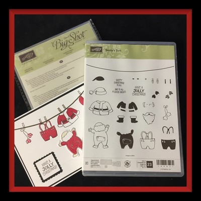 Stampin' Up! SANTA'S SUIT Stamps & SANTA BUILDER Dies - HARD TO FIND!  ***NEW***