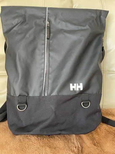 Helly Hansen Black Waterproof Nylon Backpack Laptop Pocket Adjustable Straps
