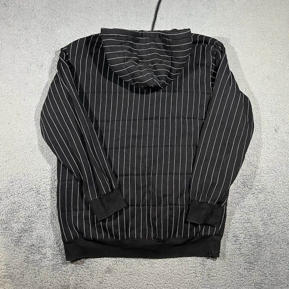 Matix Asher full-zip hooded sweatshirt black pinstripe patter Insulated Men’s XL - Image 2 of 4