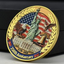 Moneda Conmemorativa 250 Aniversario Estados Unidos 2026 - Campana de la Libertad, Estatua de la Libertad