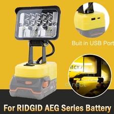 LED Work Light For RIDGID AGE 18V Li-Ion Cordless Battery Converter w/USB Port