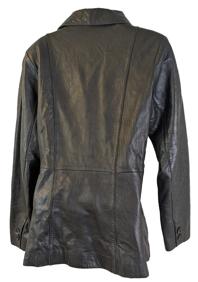 Adler Collection, Women's Leather Jacket, Black, Size S View 2