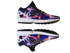 Adidas ZX Flux stampa floreale audace nere multi torsione unisex EU 40