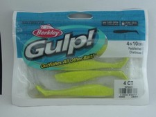 Berkley 1520443 GSPS4-CH Gulp 4" PaddleShad Chartreuse 4ct