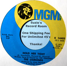 The Osmonds Hold Her Tight -Teener Pop Rock 70s - EX- 45 7" Vinyl -COUPONS!