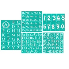 5 Pcs Letter Stencils Symbol Numbers Craft Stencils, Reusable Alphabet Templa...