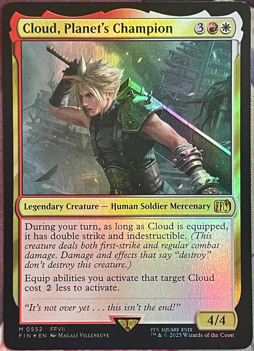 Cloud, Planet's Champion Foil - M 0552 - Magic The Gathering