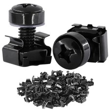 60 Pack M6 X 20 Mm Server Rack Screws Computer Rack Mount Screws Cage Nuts and S