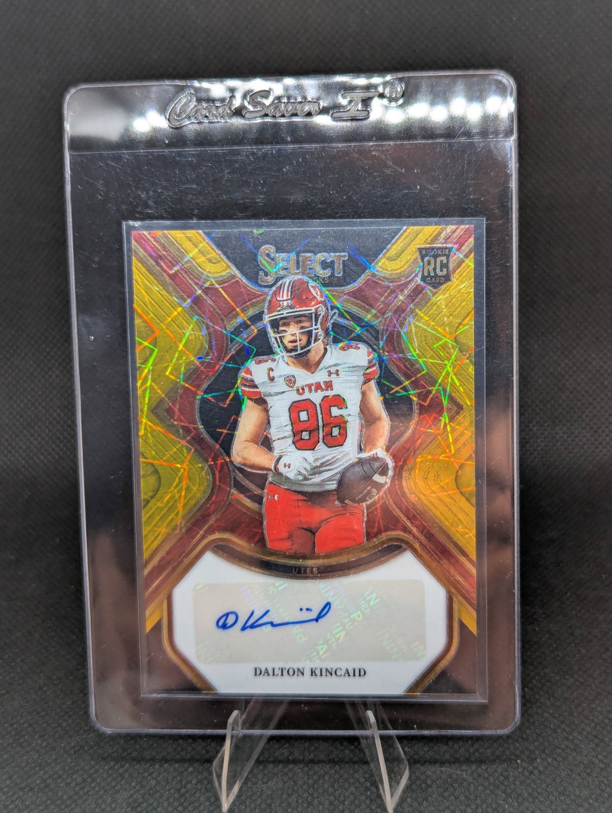 Panini 2023 Select Draft Picks Dalton Kincaid RC Auto Gold Lazer Prizm /75
