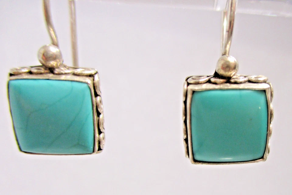 BRINCOS TURQUESA ESTERLINA MONSOON (MNSN) 0,925 - Imagem 2 de 4