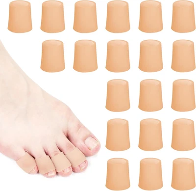 20 Gel Toe Protectors Toe Sleeves Pinky Toe Spacers for Bunion & Hammer Toe Reli