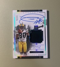 DONALD DRIVER 2020 Impeccable Elegance Patch Auto SILVER /25 On-Card PACKERS