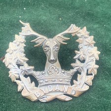 Gordon Highlanders Scottish Regiment Cap Badge Bydand Glengarry WW1 WW2 Era