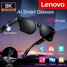 AI Smart glasses Lenovo With Bluetooth Camera Voice Assistant