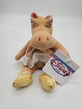 Disney Store Parks Bean Bag Plush 8  Dancing Hippo From Fantasia Vintage Tags