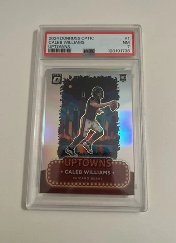 2024 Donruss Optic Caleb Williams #1 Uptowns Rookie Card PSA 7