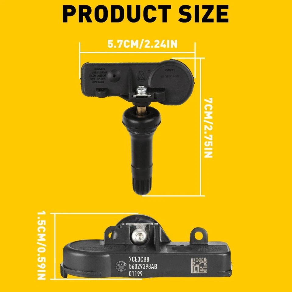 Sensor de monitoreo de presión de neumáticos 4* TPMS para GMC Savana 1500 2500 3500 4500 10-18 Foto 3 de 4