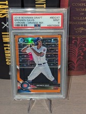 2018 Bowman Chrome Brennen Davis Orange /25 Refractor PSA 9