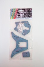 Team Associated RC10GT Blue Plain 3k Custom Fibra di Carbonio Kit Ammortizzatori Torri Larghe