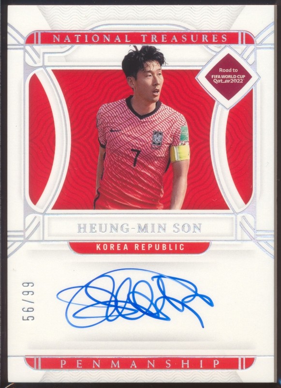 2022 NATIONAL TREASURES HEUNG MIN SON PENMANSHIP AUTO AUTOGRAPH ON CARD /99!