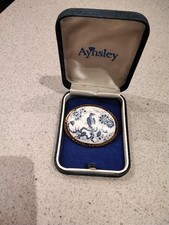 Aynsley Fine Bone China Brooch And Original Box