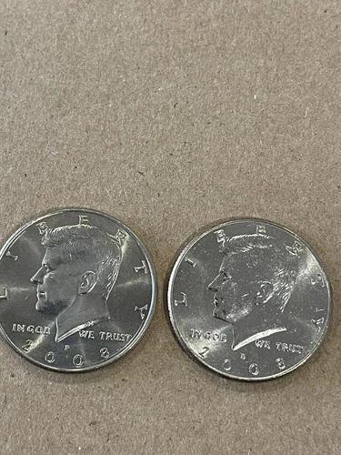 2008 P&D KENNEDY HALF DOLLAR -TWO COIN SET-NICE RIM- FREE SHIPPING