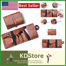 Luxurious Leather Tobacco Pouch with Stand - Ideal for Discerning Travelers