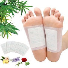 100Pads Natural Bamboo Vinegar Ginger Powder Foot Pads Deep Cleansing Foot ...