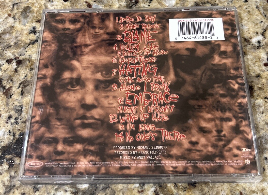 KORN- UNTOUCHABLES CD LIMITED EDITION EPIC EK 61488 HYPE STICKER