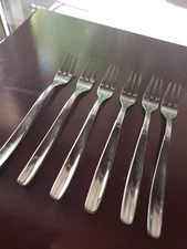 (6) Cocktail Seafood Forks 5-5/8" Gourmet Settings GS 18/C Stainless steel Vault