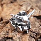 Vintage Stainless Steel Warrior Mask Ring Men Punk Gothic Domineering Robot Head