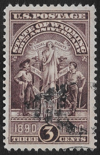 1940 United States 3c 50th Anniversary of Wyoming Statehood (LBX)