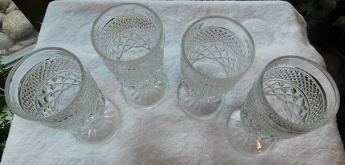 Lot of 4 Wexford 8 oz Water Wine Glasses Goblets Pedestal Stem All W/O Chips - Picture 7 of 11